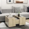 vidaXL Soffbord>Soffbord sonoma-ek 60x60x38 cm konstruerat trä
