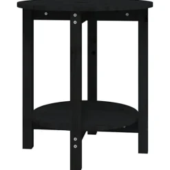 vidaXL Småbord>Soffbord svart Ø 55 x 60 cm massiv furu