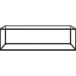 vidaXL Soffbord>Soffbord svart med härdat glas 120x60x35 cm