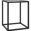 vidaXL Soffbord>Soffbord svart med härdat glas 40x40x50 cm