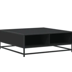 vidaXL Soffbord>Soffbord svart 80x80x30 cm konstruerat trä och metall