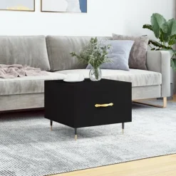vidaXL Småbord>Soffbord svart 50x50x40 cm konstruerat trä
