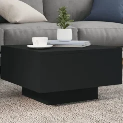 vidaXL Soffbord>Soffbord svart 55x55x31 cm konstruerat trä