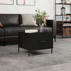 vidaXL Soffbord>Soffbord svart 50x50x40 cm konstruerat trä