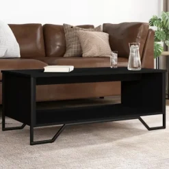 vidaXL Soffbord>Soffbord svart 100x51x40 cm konstruerat trä