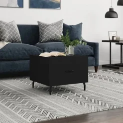 vidaXL Soffbord>Soffbord svart 50x50x40 cm konstruerat trä