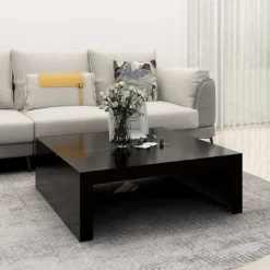 vidaXL Soffbord>Soffbord svart 100x100x35 cm konstruerat trä