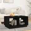 vidaXL Soffbord>Soffbord svart 80x50x40 cm massivt furu