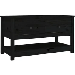 vidaXL Soffbord>Soffbord svart 102x49x55 cm massiv furu
