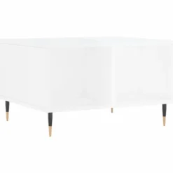 vidaXL Soffbord>Soffbord vit högglans 60x50x36,5 cm konstruerat trä