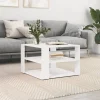 vidaXL Soffbord>Soffbord vit 58x58x40 cm konstruerat trä