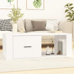 vidaXL Soffbord>Soffbord vit 100x50,5x35 cm konstruerat trä