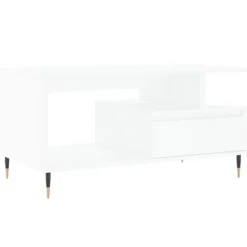 vidaXL Soffbord>Soffbord vit 90x49x45 cm konstruerat trä