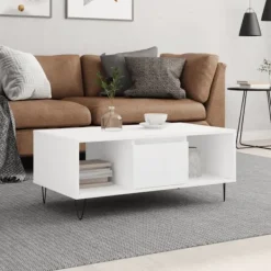 vidaXL Soffbord>Soffbord vit 90x50x36,5 cm konstruerat trä