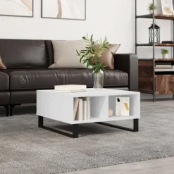 vidaXL Soffbord>Soffbord vit 60x60x30 cm konstruerat trä