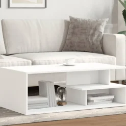 vidaXL Soffbord>Soffbord vit 102x55x35 cm konstruerat trä