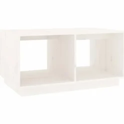 vidaXL Soffbord>Soffbord vit 80x50x40 cm massivt furu