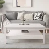 vidaXL Soffbord>Soffbord vitt 100x100x40 cm massivt trä furu