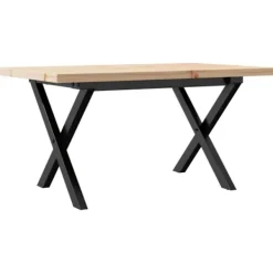 vidaXL Soffbord>Soffbord X-ram 80x50x40,5 cm massiv furu och stål