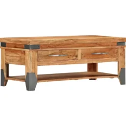 vidaXL Soffbord>Soffbord 110x52x45 cm massivt akaciaträ