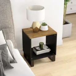 vidaXL Småbord>Soffbord 40x31x46 cm massivt mangoträ och konstruerat trä