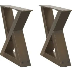 vidaXL Soffbord>Soffbordsben 2 st naturstål 30x(30-31,3) cm stål