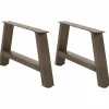 vidaXL Soffbord>Soffbordsben A-formade 2 st 70x(30-31) cm stål