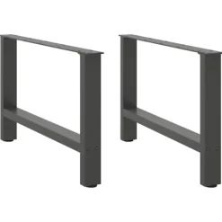 vidaXL Soffbord>Soffbordsben antracit 2 st 70x(42-43) cm stål