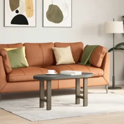 vidaXL Soffbord>Soffbordsben naturstål 2 st 28x(42-43) cm stål