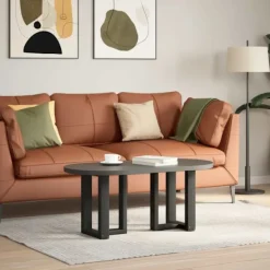 vidaXL Soffbord>Soffbordsben T-formade 2 st svarta 28x25x(42-43) cm stål