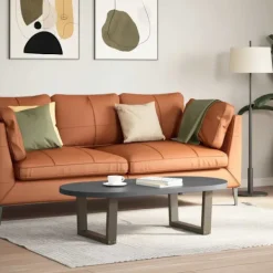 vidaXL Soffbord>Soffbordsben V-formade 2 st naturstål 60x(30-31,3) cm stål