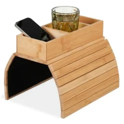 Northix Småbord>Soffbricka i bambu med 3 fack