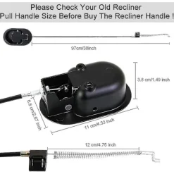 Fåtöljer>Soffkabel i aluminiumlegering 96 cm Handtag Vilstolsersättning Universal Fåtölj Reservdelar Enkel installation För Soff Vilstol Vilstol Relaxstol B