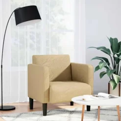 vidaXL Fåtöljer>Soffstol med armstöd grågrön 54 cm manchestertyg