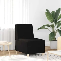 vidaXL Fåtöljer>Soffstol utan armstöd svart 55 cm tyg