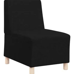 vidaXL Fåtöljer>Soffstol utan armstöd svart 55 cm tyg