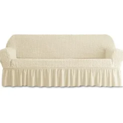 Generic Soffor>Sofföverdrag - 3-sits - HONTTOR - Slitstarkt - Hög elasticitet - Storlek L - Beige