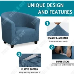 TECH DISCOUNT Fåtöljer>Sofföverdrag - TD® - Utsträckbar - färg - Modern stil - Inuti