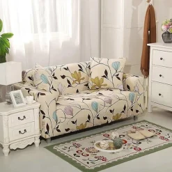 Soffor>Sofföverdrag, elastiskt stretchöverdrag för soffa, för 1-sits. L-formad hörnsoffa kräver två