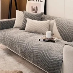 no brand Soffor>Sofföverdrag IC Enkelt, Modernt och Halkfritt för Fyra Säsonger Universal Ljusgrå 70*90cm