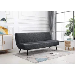 Soffor>Sofföverdrag utan armstöd, elastiskt halkfritt stretchöverdrag mjukt tyg (grå)