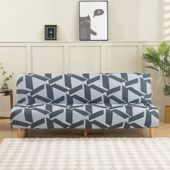 Soffor>Sofföverdrag utan armstöd för hopfällbar bäddsoffa utan armstöd, 115-145 cm