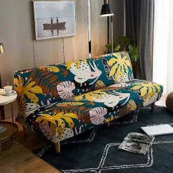 Soffor>Sofföverdrag utan armstöd stretch 2-sits sofföverdrag hopfällbart