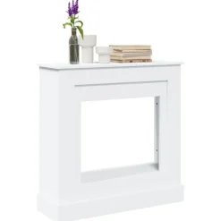 vidaXL Småbord>Spiselkrans vit 90x30x90 cm konstruerat trä