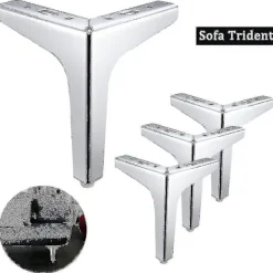 Soffor>1/4st 10/15/17cm Möbel Sofaben Modern Metall Diamant Triangel Möbelfötter-WELLNGS 17cm