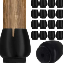 Stolar>16st Möbeltassar | Stolbensskydd med Filt svart