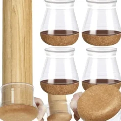 Megabilligt Stolar>4st Möbeltassar för Bords- och Stolsben | Stolbensskydd med Filt