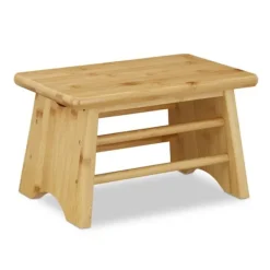 Northix Pallar>Stabil fotpall av bambu