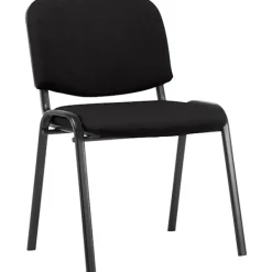 BellaFurn Kontorsmöbler>Stackstol - Konferensstol - Bekväm säte - Hållbart tyg - Black Metal Frame | Färg: blå