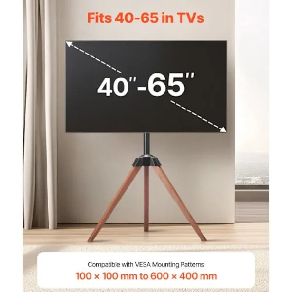 DUOKU Tv-Bänkar>Stöd TV Stativ - - FT03 - Kompatibel 40-65 tum - Kapacitet 45 kg - Massivt trä